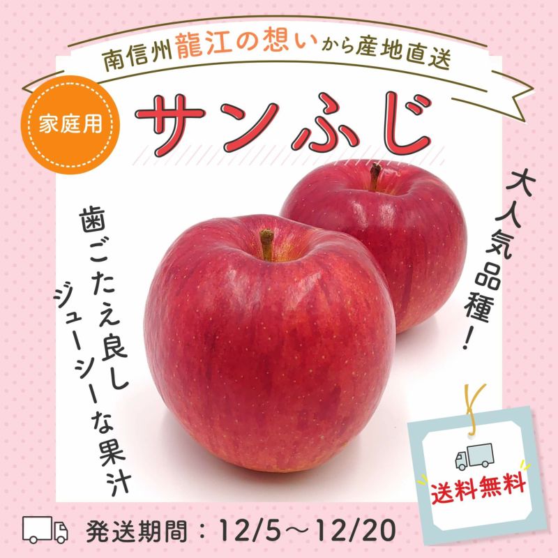 送料無料】りんご：サンふじ 家庭用10kg | COCORO FARM VILLAGE