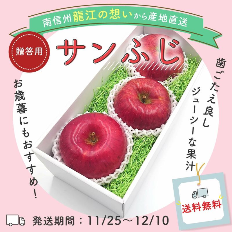 【糖度15度以上】【蜜入り】 りんご：サンふじ 贈答用4~6玉 | COCORO FARM VILLAGE