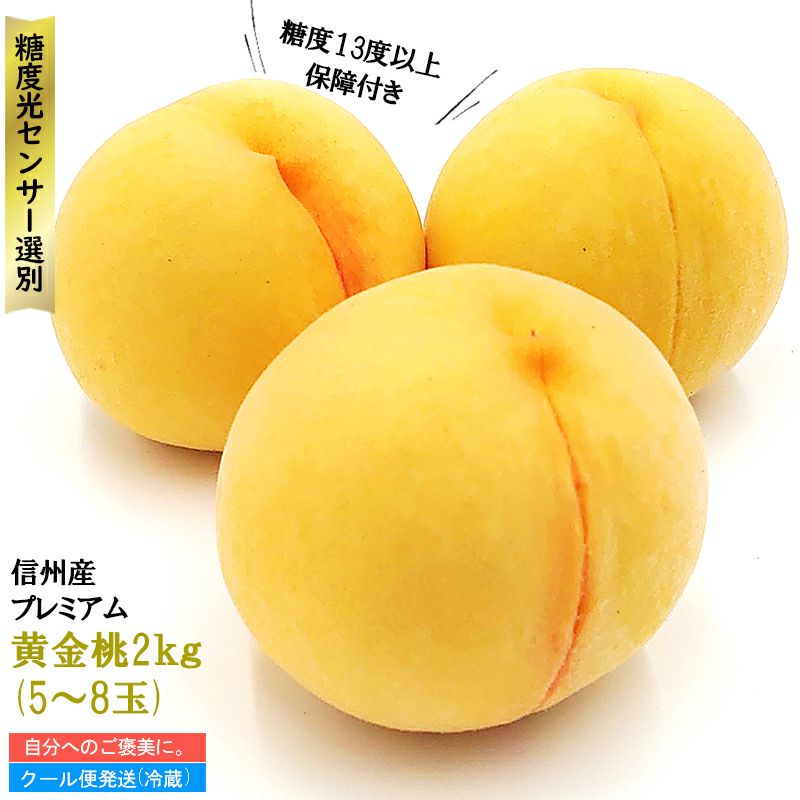 長野県産 桃 黄金桃 特秀 約2キロ